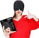 Migreeni peavalu leevendav kork, 360 täispea kuuma ja külma teraapia müts Cool Geliga, jääpea mähkimine ja külma pakendi mask, silmade kork pinge ja stressi leevendamiseks