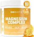 GoBiotix Magnesium Glycinate Powder – Cortisol Supplements for Women and Men – High Absorption Magnesium Complex Calm Supplement with Citrate, Malate – Sugar Free – 420 mg, 60 Servings - Honey Citrus