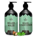 Viking Beard Wash and Conditioner (Tea Tree & Biotin) - Paraben & Sulfate Free Cleansing Care for All Beard Types (10oz per pudel)