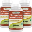 Parimad looduslikud kroomipikolinaat 200 mcg 240 tabletti (240 loend (3. pakk))