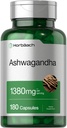 Horbäach Ashwagandha Supplement | 180 Capsules | for Women and Men | Herbal Root Extract | Non-GMO, Gluten Free