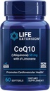 Life Extension Super-Absorbable CoQ10 (Ubiquinone) with d-Limonene, Heart Health Supplement, relieves General Fatigue, oxidative Stress Defense, 50 mg, Non-GMO, Gluten-Free, 60 softgels
