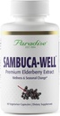 Paradiisi maitsetaimed Sambuca-Well, Sambucas Nigra, Euroopa leedrimarja 50: 1 ekstrakt, super potent, Ultra Pure, Vegan, Non GMO, Gluteenivaba, 60 taimekapslit