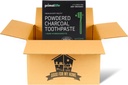 Aktiivsüsi Primal Life Organics 1 oz Hambapulber: orgaaniline Vegan Blend, Kaolin & Bentonite Clay, Eeterlikud õlid - Black Spearmint 200+ harjamiseks. Kaasa arvatud GFMH Box.