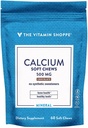 Calcium Chews 1000mg, Chocolate Maitsestatud Chews - Mineraal Essential for Healthy Bones & Hambad, Ei Kunstlikud Magusained - Vitamiin K1 & D3 (60 Chews) poolt Vitamin Shoppe