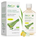 AloeCure USDA orgaaniline Aloe Vera mahl Sidrunmaitse - valmistatud 12 tunni jooksul saagikoristusest - looduslik seeditav toidulisand tasakaalustatud kõhuhappes - seedetrakti ja immuunsüsteemi tervise toetamine - 1 Btl x 16,7oz