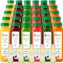 5 päeva mahl puhastab toores purskkaev, troopilised maitsed, kõik looduslikud toored, külmpressitud puuviljad ja köögiviljamahlad, Detox Cleanse, 30 pudelit 12oz, 5 boonus Ginger Shots