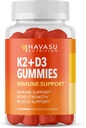 HAVASU TOITIMINE Vitamiin D3 K2 Gummies, Vaarika, 60ct