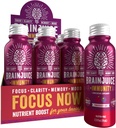 BrainJuice Aju ja Immuunsüsteemi Toetus Shot, Gluteenivabad Täienduse Kaadrid Energia, Fookuse, Immuunsuse Vitamiin D, C B, Alpha GPC & Orgaaniline Ginger Juur, Granaatõuna Acai, 2,5 fl oz, 12 Pack