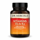 Dr. Mercola D3 & K2 vitamiinid - toetab immuunsüsteemi, aju, südame-veresoonkonna, hingamisteede ja luude tervist - GMO-vaba, gluteenivaba ja sojavaba - 30 kapslit (30 portsjonit)