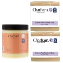 Chatham looduslik nahahooldus üle või ekseemravi 6oz ja 2 x ekseem Relief Seep Bars 5oz Bundle | Kolloidse Gluteenivaba kaerahelbed
