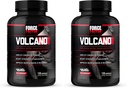Jõufaktor Vulkaan Pre Workout Lämmastikoksiidi Booster täiendada meestel kreatiini ja L-tsitrulliin suurendada ja energiat, aidata ehitada lihaseid, parem Pump ja treening, 120 kapslit (Pack of 2)