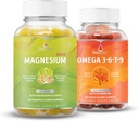 BeLive Magneesium GLycinate & Omega 3-6-7-9 Komplekt lõõgastumiseks, une, aju, südame ja inmuunsüsteemi toetamiseks