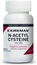 Kirkman N-atsetüültsüsteiin100 mg - hüpoallergeenne || NAC || 100 taimetoitlasest kapslit || gluteeni ja kaseiini vaba || Antioksüdant || toetab immuunsüsteemi vastust.