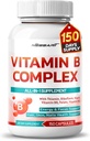 B-vitamiini kompleks - kõrge potents tiamiini, riboflaviini, niatsiini B6-vitamiini, folaadi, B12-vitamiini - energia, fookus, juuksed, nahk, küünte tugi - 150 loend - valmistatud ja testitud USA-s