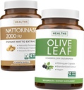 Nattokinase & Olive Leaf (6-kuuline pakkumine) Flow & Wellness Mix - Nattokinase 2000 FU Powerful Naturally Fermented Soybeans (6-kuuline pakkumine) & Olive Leaf Extract Super Tugevus 20% Oleuropein