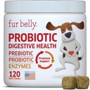 Probiootikumid koertele - Hot Spot Remedy koertele + Prebiootikumid - Koerte allergia närimised - Parandage seedimist & Upset Tummy, leevendage gaasi ja kõhulahtisust, koerte probiootikumid ja seedetrakti ensüümid, 120 koera probiootikumid
