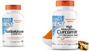 Arsti BEST Nattokinaasi, Mitte-GMO, Vegan, Gluteenivaba, 270 Veggie Caps & DRB-00107 Kurkumi juure kurkumiini kõrge imendumine koos C3 kompleksi ja bioperiiniga 500 mg