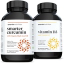 SMARTERNUTRITION Kurkumiin - potents ja imendumine + taimepõhine D3-vitamiin Immuunsüsteemi toetamine Vegan K2 kompleksiga