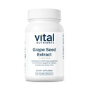 Vitaalitoitained Viinamarjaseemne ekstrakt 100mg | Potentsiaalne antioksüdant ja tugi vereringele, kapillaaridele ja veenidele | Gluteen, piimatooted, sojavaba | Mitte-GMO | 90 kapslit