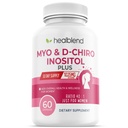 Myo & D-Chiro Inositool Plus täiendus Blend, hormonaalne tasakaal, tervislik ovulatsioon ja üldine heaolu toetus naistele, viljakus ja rasedus Tervis, 60 kapslit