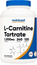 Nutrikost L-karnitiin Tartraat 1000 mg, 240 kapslit - 500 mg kapsli kohta, 120 serveerimist