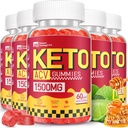 Keto ACV Gummies - 1500MG ACV Keto Gummies naistele meestele - Õunasiidri äädikas emaga, probiootikumid, vitamiinid B6 B12 soolestiku seedimiseks - Vegan & Non-GMO,5 Pack