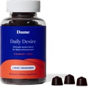 Dame Products Desire Gummies, Energy Boost, Mood Enhancer, Stress Relief, Lõõgastus, Naised ja mehed, Maasikas Mango Maitse - 60 Count