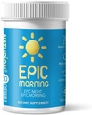 Epic Morning - Maksa Detox & Repair Supplement koos DHM, piimaohakas, vitamiin C, B1, B2 & granaatõuna - looduslik granaatõuna ja virsikumaitse - 20 närimistabletti maks toetust ja hommikul taastamise