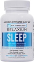 Relaxium Sleep Aid - Professional tugevuse valem täiskasvanutele | 5mg melatoniin, magneesiumglütsinaat, Valerest & Ashwagandha | Mitte-Habit moodustav unetugi | 60 kapslit, 30-päevane pakkumine