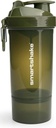 Smartshake O2GO ONE Plastic Protein Shaker Pudel 800 ml | 27oz - Leakproof Screw-on Lid - BPA Free - Unisex - Army Green