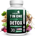 Täiendav tugevus Kiire tegutsemine 7-ühes täiustatud valemis - keha täielik puhastamine - Detox & Maks Puhastamine - Detox & Maks Remont, kõik looduslikud toksiinid Eemaldaja, Tervislik puhastustoetus Maksa (30 kapslit)