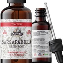Sarsaparilla tinktuur, orgaaniline Sarsaparilla ekstrakt (Smilax Medica) Kuivatatud Juur, Mitte-GMO külmpressitud orgaanilises köögiviljas Glütseriini 2 oz, 670 mg