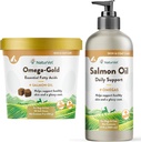 NaturVet - Lõheõli Naha & Coat Plus Omegas - 17 Oz Oil - NaturVet - Omega-Gold Plus Lõheõli - 90 Soft Chews