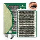 Lash klastrid 280Pcs ripsmeklastrid KEYOU 60D D Curl 9-18MIX klastrid Paks Super Soft Wispy DIY ripsmepikendus kodus (60D-D,9-18MIX)
