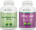 Puhtalt Holistic Hawthorn Berry 665mg + Olive Leaf Extract 750mg Bundle + 270 Vegan Kapslid - valmistatud USA-s