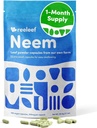 Puhtad taimsed Neem Lehtkapslid - 180 Arv 330 mg - Lisaaineteta - Vegan