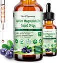 Kaltsiummagneesiumtsink, vedel kaltsiummagneesiumtsitraat vitamiiniga D3 K2, B6, Omega-3, kõrge tugevusega vedelik Magneesiumkaltsiumtilgad w. Taimne lisand luudele, lihastele, lõõgastumisele, unele, närvidele