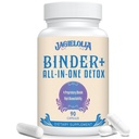 All-in-One Detox Binder Supplement 1500 MG - kõrge biosaadavus, Maksa soolestiku detox Puhastus aktiveeritud söega, Zeoliit & Bentonite Clay toksiinidele, Maks, Seedetrakt, 90 Vegan Kapslit