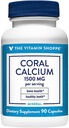 Vitamiin Shoppe Coral Calcium 1500MG - öko ohutu allikas kaltsiumi, magneesiumi ja jälje mineraalid toetada tervete luude ja hammaste (90 kapslit)