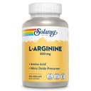 SOLARAY L-arginiin 500 mg, lämmastikoksiidi lisand, vastupidavus, energia, südame tervise tugi, 100 serveerimist, 100 VegCaps
