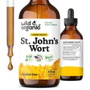 Wild & Organic St Johns Wort Tinktuur - Mood Support - Calming St John's Wort Supplement - Hypericum Perforatum Taimsed Vedelikud Tilgad - Vegan, Suhkru Ja Alkoholivaba - 4 fl oz