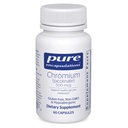 Puhas kapseldamine Kroom (pikolinaat) 500 mcg - lipiidide ja süsivesikute jaoks Ainevahetus * - Mineraallisand - Superior Absorbeeruv kroomilisand - Vegan & Gluteenivaba - 60 kapslit
