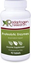 Proteolüütilised ensüümid Lai süsteemne tugi | Taimetoitlane segu Serratia Peptidaasi ja Bromelainiga seedimiseks, mis on saadud Papaya & Ananassist | 90 Enteric Coated Tabletts | Adaptogen Research