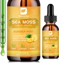 Sea Moss Vedel Tilgad - Orgaaniline Iiri Sea Moss Gel koos Spirulina, Põiewrack, Burdock Root, Pinapple Seamoss Gel Supplement for Joint, Detox Cleanse & Seedtion Support - 2 Fl Oz, Vegan