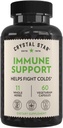 Crystal Stari immuunsuse tugisammas (60 kapslit) - taimse immuunsuse võimendaja proaktiivseks mitmesüsteemiliseks kaitseks - Echinacea, Goldenseal, Yarrow & Elecampane - Non-GMO