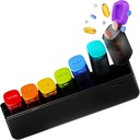 Nädala Pill Korraldaja 1 kord päevas - Travel Pill Box 7 päeva, suur ravim Pill Case Container Päevane ravim Vitamiin Supplement Kalaõli, Portable Nädala Pillid Korraldajad hoidja Dispenser, Must