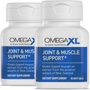 OmegaXL ühine tugi täiendada - looduslik lihaste toetus, roheline libistatud rannakarbiõli, pehme geel pillid, ravimivaba, 60 Count (2 Pack)