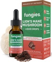Fungies Lion's Mane Mushroom Liquid Drops, Chocolate - Tincture with Lions Mane Extract Supports Brain Fog, Focus, Memory & Healthy Mood - Mushroom Complex Supplement for Adults - 30 Servings